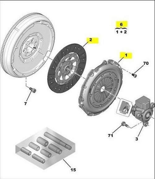 Debriyaj Seti Baskı Disk P308-P3008-P5008-C4-C4 Pıcasso 1.6 Hdi 228Mm X 18 Diş Egs 6 Şanzuman 2052.L