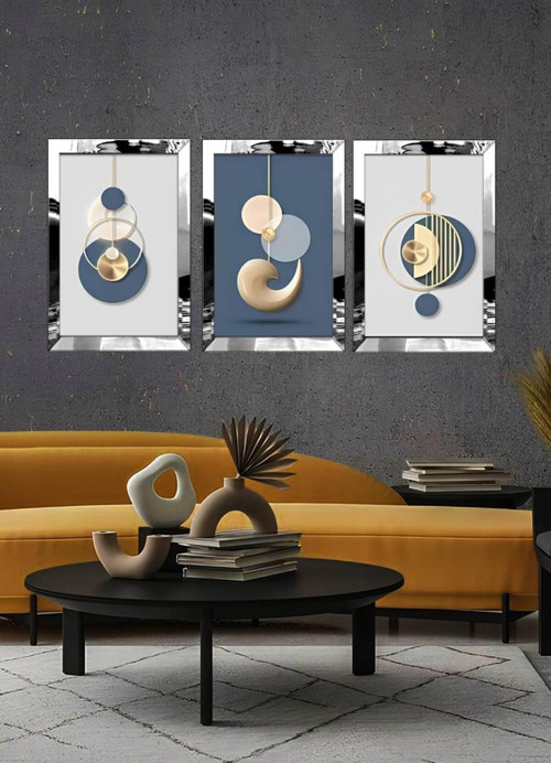 Pleksi Çerçeveli Dekoratif Tablo 3lü