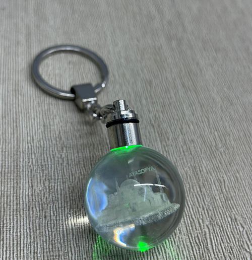 Ledli Ayasofya Tasarımı Kristal Anahtarlık