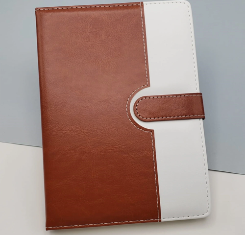 Tarihsiz Ajanda Defter Kahverengi Beyaz Renk