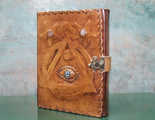 Taşlı Deri Defter Model 4