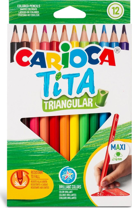 Kuru Boya Kalemi Tita Maxı Üçgen 12 Renk 42791