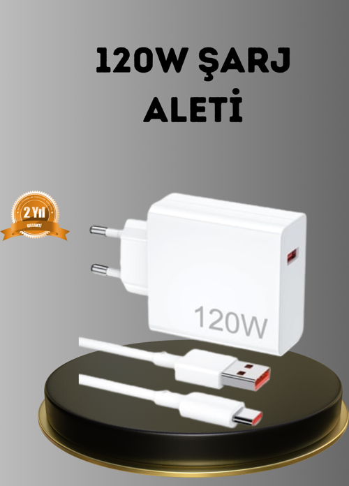 Turbo 120W Hızlı Şarj Cihazı – Kısa Devre ve Akım Koruma Özellikli