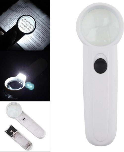 15x Çok Fonksiyonlu 2 Led Işıklı Taşınabilir El Büyüteç