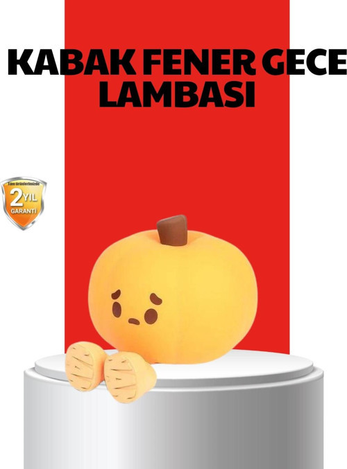 Pumpkin LED Night Light Dokunmatik Şarjlı Silikon Gece Lambası
