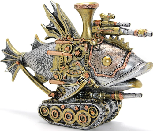Steampunk Polyester Tasarım Balık Figürü