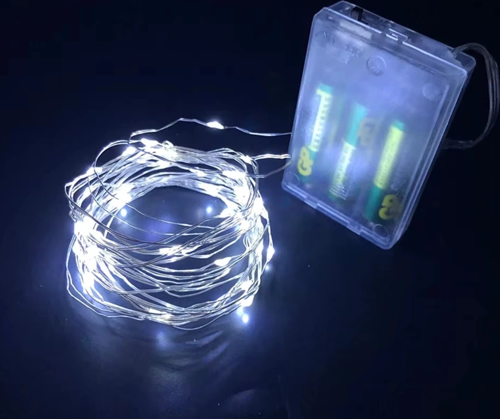 Gd957 Şerit Pilli Aydınlatma 3 Metre 30 Adet Beyaz Peri Led