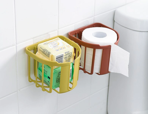 Yapışkanlı Çok Fonksiyonlu Banyo Organizeri Beyaz