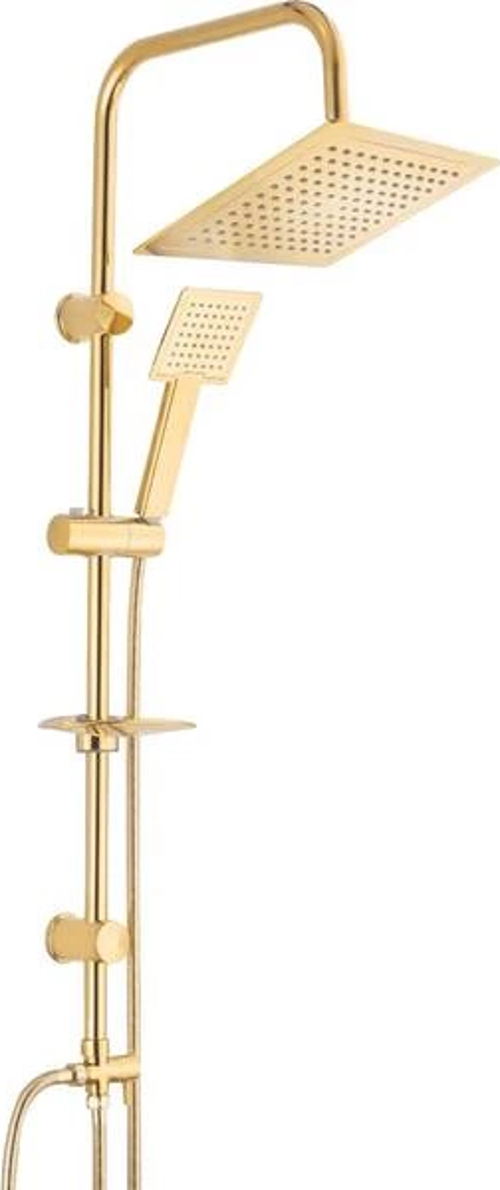 Golden Kare Krom Lüks Robot Yağmurlama Tepe Duş Seti