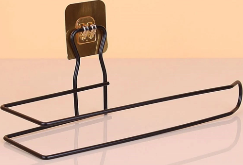 Kendiliğinden Yapışkanlı Krom Paslanmaz Metal Havlu Kağıtlık Aparatı