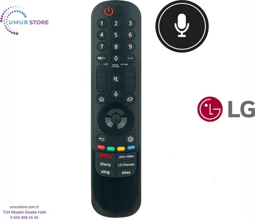 LG Uyumlu Model OLED77B3PUA Webos Smart Televizyon Kumandası-Mikrofonlu
