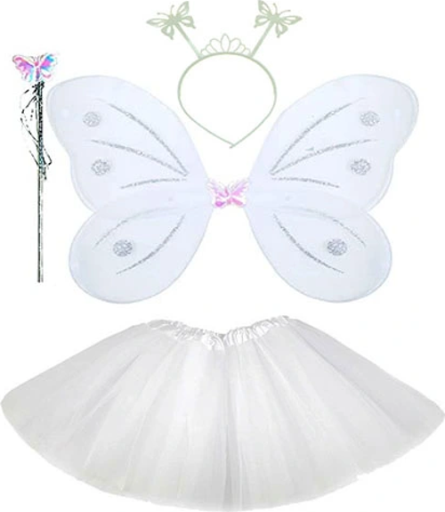 Beyaz Kelebek Kostümü Seti