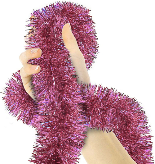 Simli Parti Süsü 2 Metre Pembe