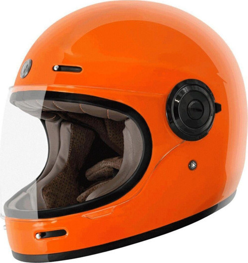 T-1 Newport Kapalı Motosiklet Kaskı Oranj