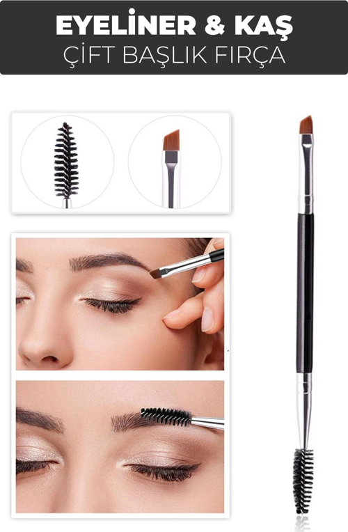 Çift Başlıklı Eyeliner Ve Kaş Fırçası – Kolay Uygulama Ve Mükemmel Sonuçlar