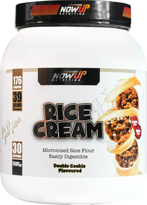 Nowup Nutrıtıon Rice Cream - Double Cookie: Kurabiye Aromalı Pirinç Kreması (1500Gr, 30 Porsiyon)