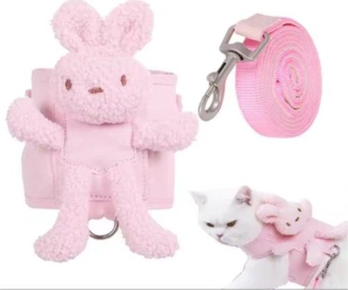 Evcil Hayvan Peluş Ayıcıklı Göğüs Gezdirme Tasması Set