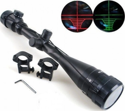 Yüksek Kaliteli 6-24X40Aoeg Çıft Işık,Kırmızı,Yeşil Kaynaklı Avcılık Dürbün(B)