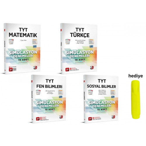 3D Yayınları Tyt Matematik Fen Türkçe Sosyal Simülasyon Deneme Seti