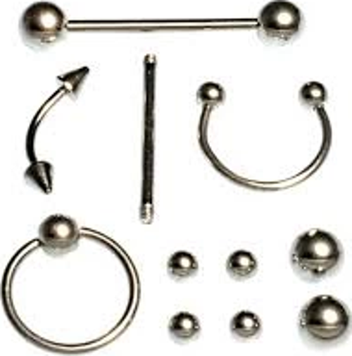 11 Parça Piercing (Cerrahi Çelik) Ve Piercing Topu Seti Piirsing