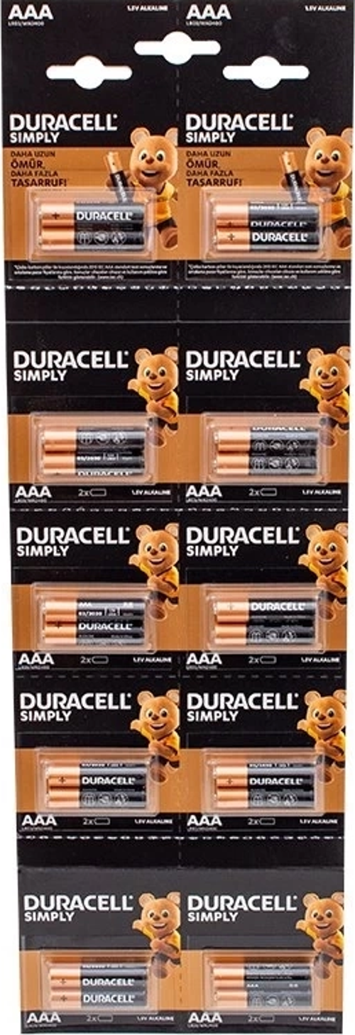 1.5V İnce Aaa 20'Li Alkalin Pil Lr03/Mn20
