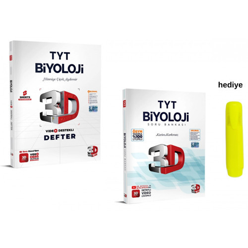 3D Yayınları Tyt Video Destekli Biyoloji Defter ve Soru Bankası Seti