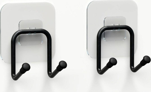 Yapışkanlı 2 Adet Çift Kancalı Banyo Mutfak Askısı Metal Askılık Duvar Askı Organizer