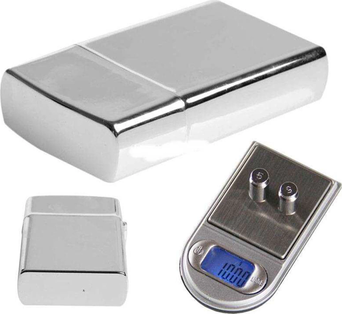 Diamond Zippo Çakmak Şeklinde Kutulu Mini Cep Hassas Dijital Terazi (200Gr-0.01)