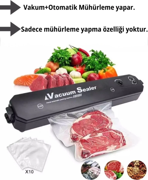 Gıda Vakum Ve Mühürleme Makinesi- Yiyecek Tazeliği Koruma Ev Ve Restoran İçin