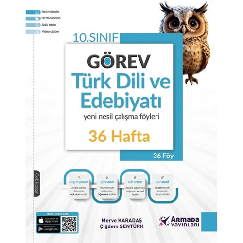 Armada 10. Sınıf Görev Türk Dili ve Edebiyatı Yeni Nesil Çalışma Föyleri 36 Hafta Yeni