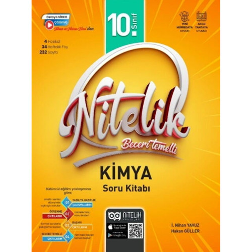 Nitelik 10. Sınıf Beceri Temelli Kimya Soru Kitabı Yeni