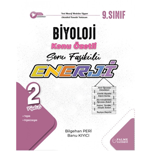Palme Yayıncılık 9.sınıf Enerji Biyoloji Konu Anlatımlı Soru Fasikülleri (2 Fasikül)