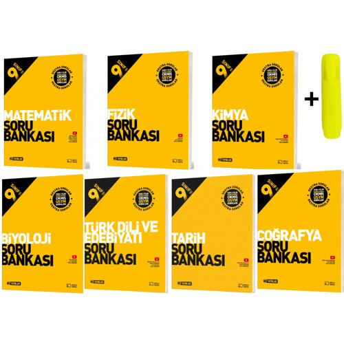 Hız Yayınları 9. Sınıf Tüm Dersler Soru Bankası Yeni 7 Kitap