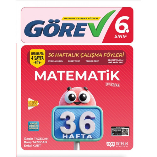 Nitelik 6.Sınıf Görev Matematik 36 Haftalık Çalışma Föyleri