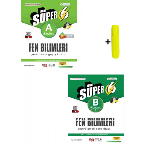 Nitelik Yayınları 6. Sınıf Fen Bilimleri (A) (B) Beceri Temelli Soru Kitabı Seti Yeni