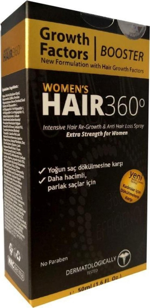 Hair 360 Growth Factors Booster Womens Hair Spray 50ml