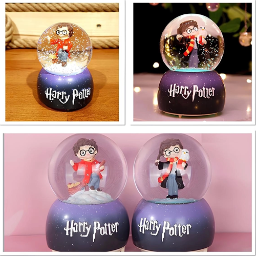 Harry Potter İçi Dönmeli Üflemeli Işıklı Müzikli Kar Küresi Büyük Boy Alk3115