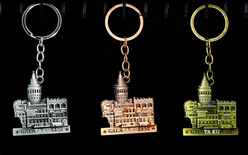 Metal Galata Kulesi Anahtarlık Model 4