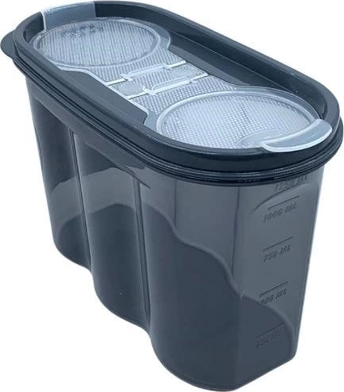 2 Kapaklı Ölçekli Erzak Saklama Kabı - 1,2 Litre - Sa930