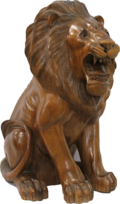Ahşap Aslan Figürü 50 Cm