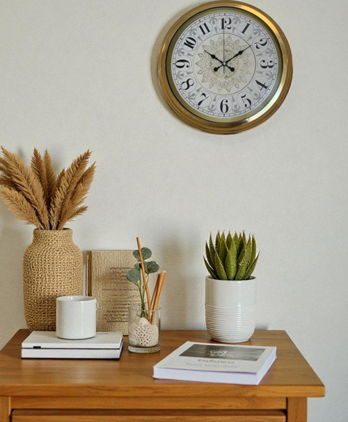 Zentime 40 Cm Gold Lüks Duvar Saati