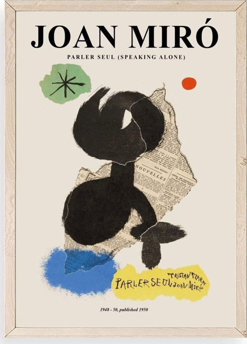 Joan Miro Ahşap Çerçeveli Tablo