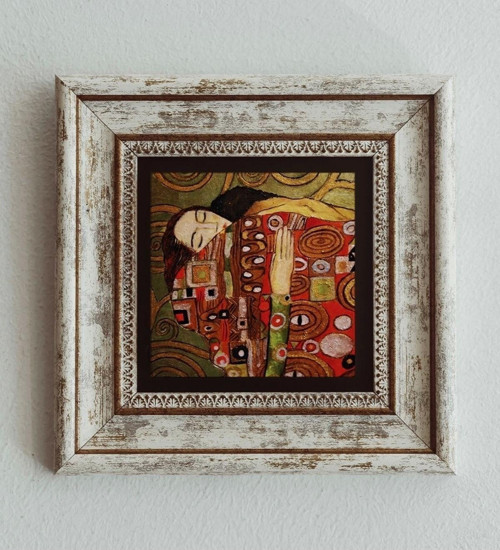 Gustav Klimt Çerçeveli Taş Tablo , Çerçeveli Taş Duvar Dekoru