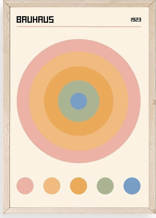 Bauhaus Ahşap Çerçeveli Tablo
