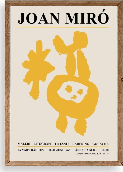 Joan Miro Ahşap Çerçeveli Tablo