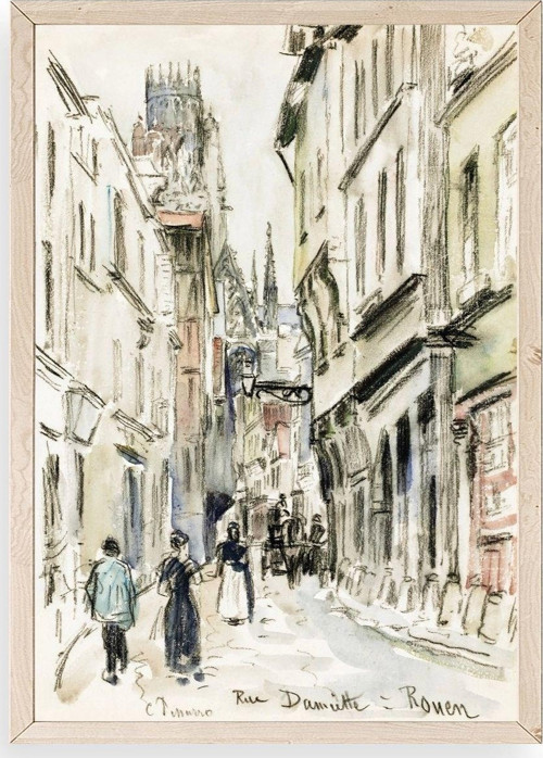 Rue Damitte Ahşap Çerçeveli Tablo