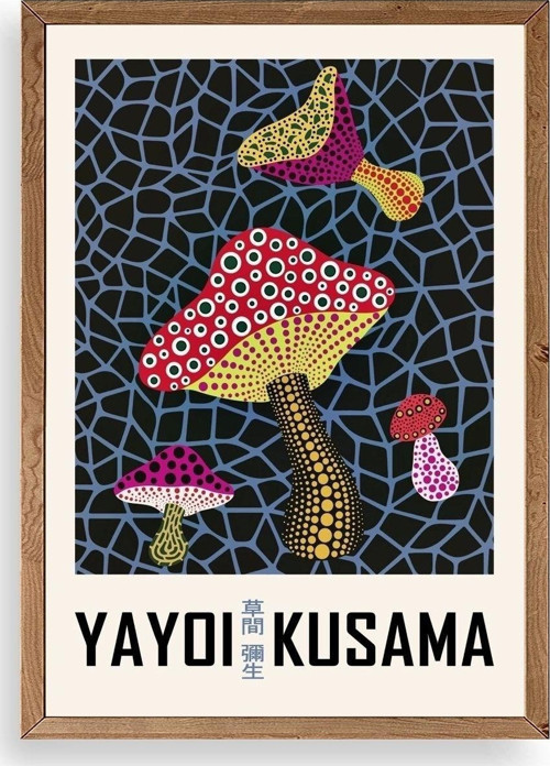 Yayoi Kusama Ahşap Çerçeveli Tablo