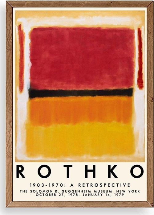 Rothko Ahşap Çerçeveli Tablo