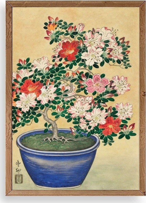 Ohara Koson Ahşap Çerçeveli Tablo
