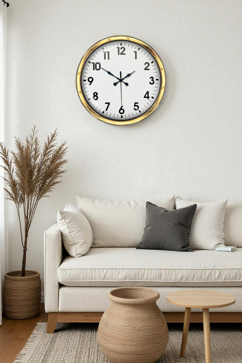 Zentime 40 Cm Gold Lüks Duvar Saati